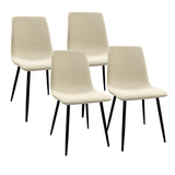 Dining Chairs Set of 4,Modern Kitchen Dining Room Chairs,Upholstered Dining Accent Chairs in linen 07819100
