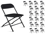 10pcs Injection Molding Classic Garden Plastic Folding Chair Black 36671449