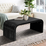 Farmhouse Vintage Crafts Coffee Table,Curved Art Deco Design, Easy Assembly, 48" W x 24" D x 18" W1445P214061