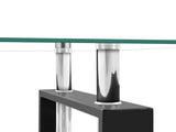 Arc Shaped Two Tiers Tempered Glass Coffee Table 58251189