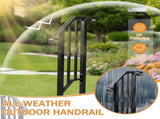 Matte Black Outdoor 1st Tier Iron Handrail 42488572