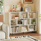 55" x 9.5" x 42" Bookcase w/ 5 Metal Legs 2 Anti-tip Devices Display Cabinet Rack 57278889