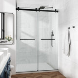 60*76" Frameless Double Sliding Shower Door, Double Shower Door, 3/8 SGCC Tempered Glass, 72537854