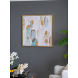 39.5" x 39.5" Modern Oil Painting, Square Framed Wall Art for Living Room Dining Room Office W2078130300