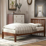 ZNTS Wood Platform Bed with Headboard/Wood Slat Support.Twin WF191770AAD