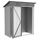 ZNTS 5 ft. W x 3 ft. D Garden Tool Storage Shed Outdoor Metal Shed 05385413