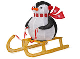 2.2FT Lighted Penguin Riding Sleigh Christmas Decorations, Pre-lit Holiday Decor with 130 Warm White 67325185