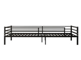 Twin Size Metal Bed Frame for Kids, Low Profile Platform Bed with Surrounding Guardrails and Metal W5635P548292