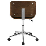 ZNTS Black and Walnut Swivel Office Chair B062P153788