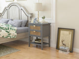2 Drawer Side table,Naturel Rattan,End table,Suitable for bedroom, living room, study W68858074
