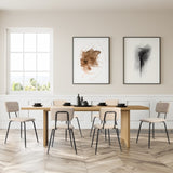 Set of 6 Modern Padded Dining Chairs for Kitchen Bar Office Chair, White 26217260