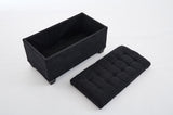 Storage Ottoman Bench, Foot Rest with Legs, 16 x 30 x 16.1 Inches, End of Bed Bench, Storage Chest, W2725P220187