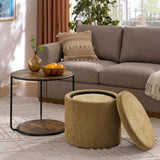 Ottoman, multi-functional combination set table Ottoman, combination of Ottoman and table, with drum W487P243609
