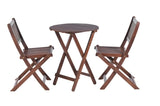 ZNTS 3-Piece Acacia Wood Bistro Set, Wooden Folding Patio Furniture for Garden Backyard Balcony Porch w/ 04266338