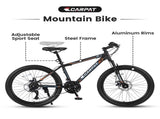 24 Inch Mountain Bike Boys Girls, Steel Frame, Shimano 21 Speed Mountain Bicycle with Daul Disc 41775886