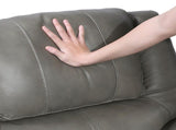 Gray Leather Reclining Sofa Luxury Comfort Upholstered Modern Living Room Furniture 1pc 3-Seater B011P609076