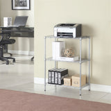 ZNTS Concise 3 Layers Carbon Steel & PP Storage Rack Silver 58951684