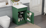 20" Bathroom Vanity with Sink, Vanity Cabinet with Door Shelf and Adjustable Shelf, Green N759P237946F