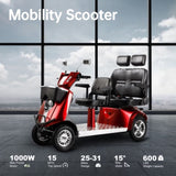 ZNTS Electric Mobility Recreational Travel Scooter for Adults,Mobility Scooters for Seniors, 4 Wheel W2153P174747