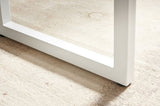 white color,Square Extendable Dining Table with metal leg,Modern Space Saving Kitchen Table for W234P181671