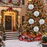 6PCS Set Glass Christmas Ball Ornaments 3.9" Tree Hanging Decor Holiday Party Set FBA shipment 76626959