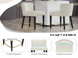 27inch-counterstool, modern design with smooth, light - colored fabricnd circular footrest with N780P224409B