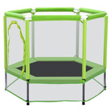 ZNTS 55'' Toddlers Trampoline with Safety Enclosure Net and Balls, Indoor Outdoor Mini Trampoline for 57649214