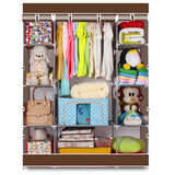 4-Layer 10 Lattices Non-Woven Fabric Wardrobe Coffee 29522755