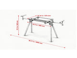 300 lb Miter Saw Stand, Collapsible Stand with One-Piece Mounting Brackets & Clamps, Adjustable 62181391