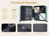 28" Large Suitcase, ABS Hardshell, Upgraded Crack-Resistant Iron Handle, Combination Lock, 360&deg W2787P536180