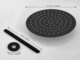 10" Matte Black Bathroom Luxury shower head,High Pressure Rain Shower Head, Ultra-Thin Showerhead 69887376