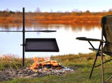 Swivel Campfire Skillet Combo, Portable Heavy Duty Camping Grate with Height Adjustable 03395667