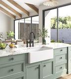 White Farmhouse Sink Deep Apron Sink Undermount Farmhouse Kitchen Sink Single Farm Sink W2287P184725
