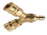 3/8'' Pressure Washer Tee Splitter Coupler Y-Shape Two Gun to One Power Washer 20452843