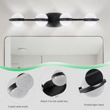 (Same as W1340P143677/L2001-B-4) Modern Minimalist Bathroom Vanity Light, LED 4 Bulb Frosted Glass W1340P206792