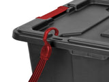 A set of 4 large industrial storage boxes, 27-gallon durable plastic storage boxes, equipped with 70963291