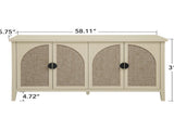 Rattan 4 Door Cabinet, Suitable for Bedroom, Living Room, Study W688P223028