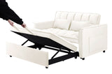 55.1-inch 3-in-1 convertible sofa bed, modern velvet double sofa Futon sofa bed with adjustable W2564P206921