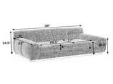 Soft and comfortable pet sofa with backrest and armrests, suitable modern rectangular pet sofas W487P266086