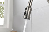 Single Handle High Arc Pull Out Kitchen Faucet,Single Level Stainless Steel Kitchen Sink Faucets TH9013NS-8