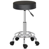 ZNTS Round Stool Ha Ha Feet Rotation Bar Stool Black 95449502