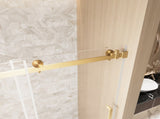 Frameless Single sliding shower door 56-60 "W x 76" H, 1/4 " Clear Tempered Glass, Explosion W1675P307006