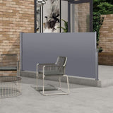 138" x 71''Retractable Side Awning, Waterproof & UV-Resistant, Privacy Screen Divider Roll Up W419P143091