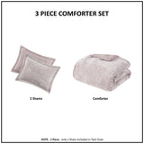 Full/Queen Crushed Velvet Sherpa Reversible Comforter Set B035129828