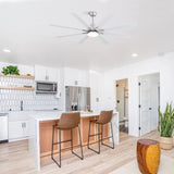 66 Inch Modern Ceiling Fan With Dimmable Led Light 8 ABS Blades Remote Control Reversible DC Motor W882P147277