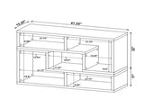 Convertible TV Console And Bookcase in White B016P163518