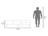 Mescal Tv Stand Multistorage with a Door and Open Storage, Wengue B128P263711