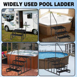 ZNTS 2 Step Ladder with Handrail, Swimming Pool Ladder Above Ground, 660 lb Load Capacity RV Steps with 42354588