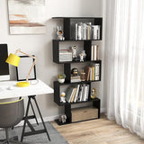 Five layer simple household black bookshelf W2139P288171