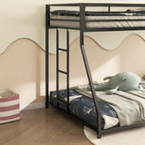 Adam Sturdy Twin over Full Bunk Metal Black for Kids and Adult, Low Profile Twin over Full Bunk B083124171